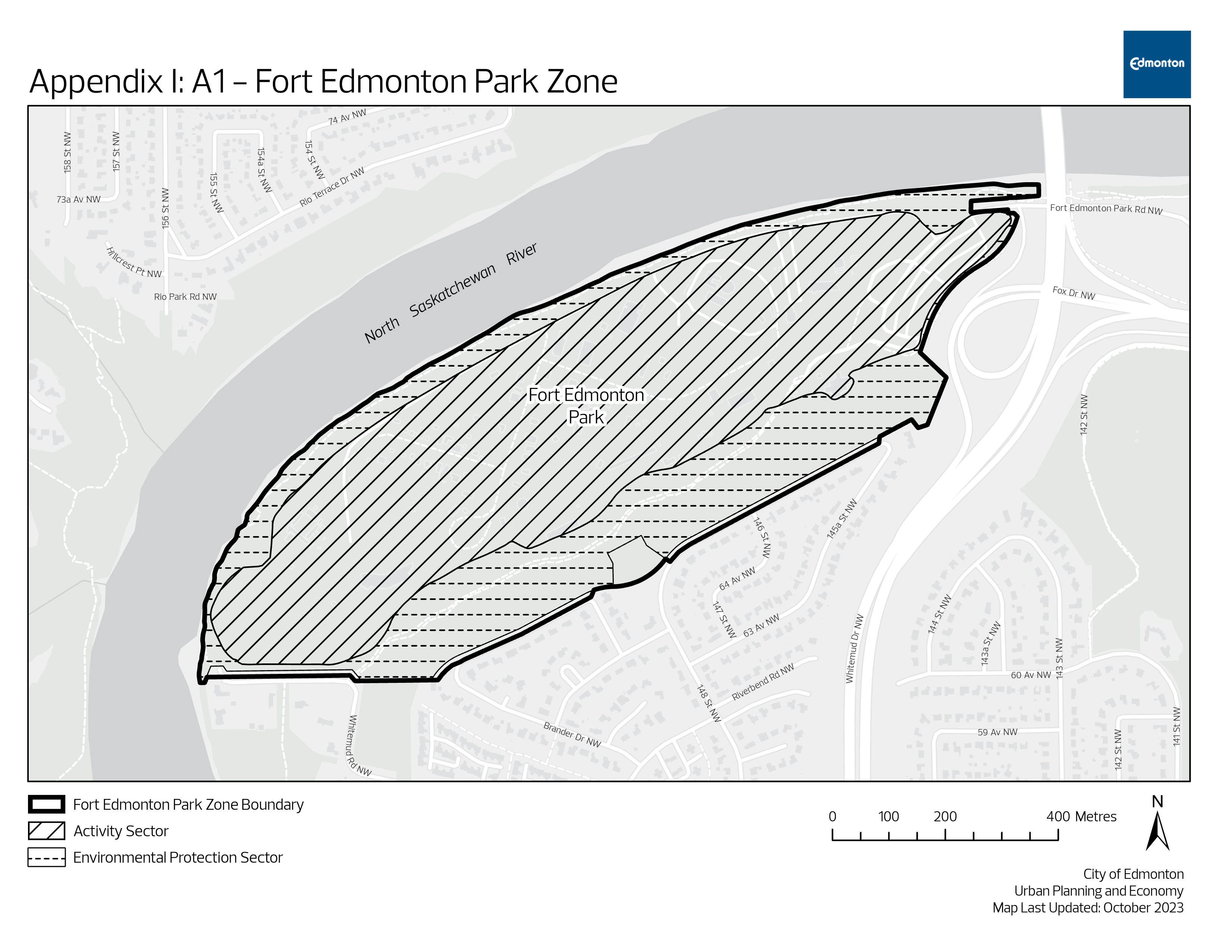 A1 - Fort Edmonton Park Zone map