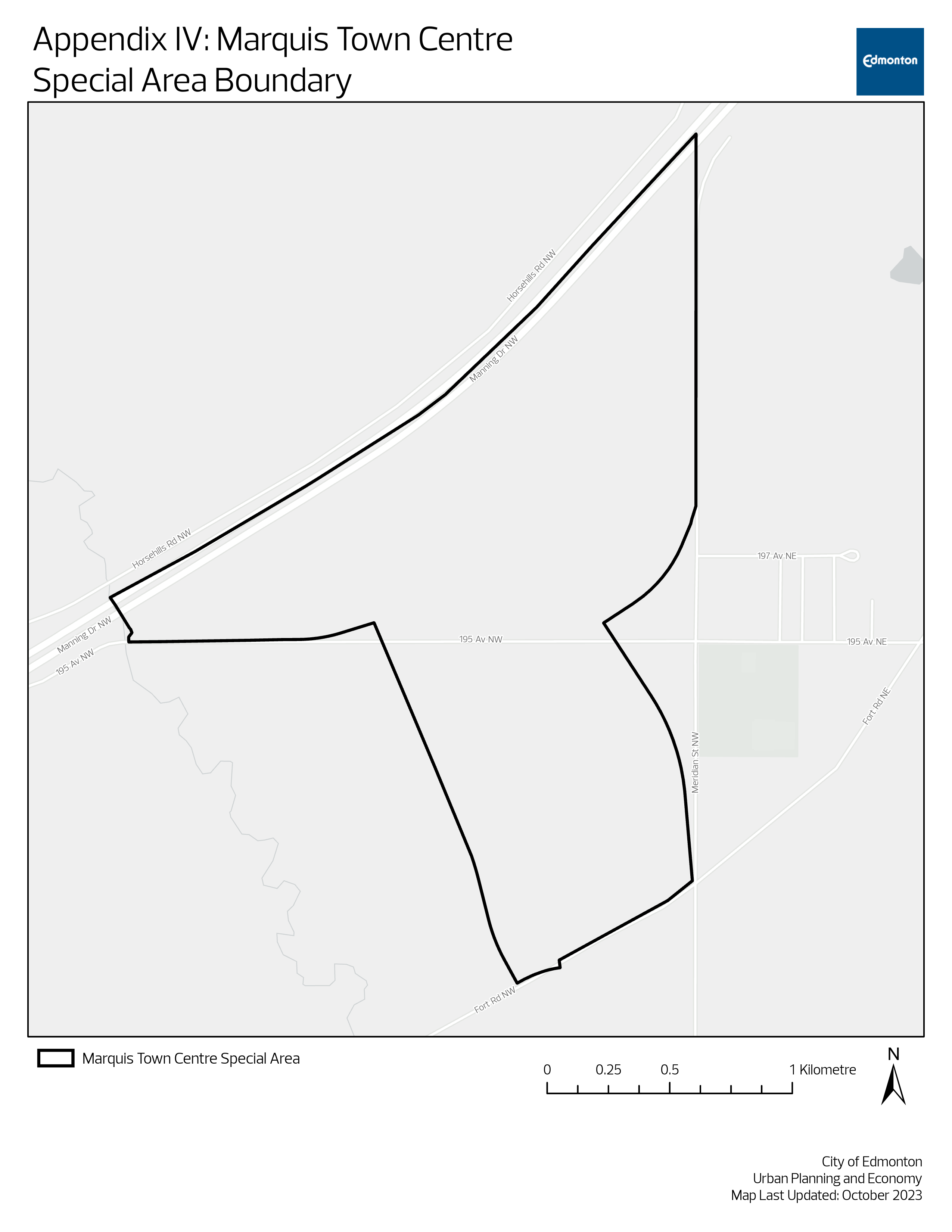 Marquis Town Centre Special Area boundary map