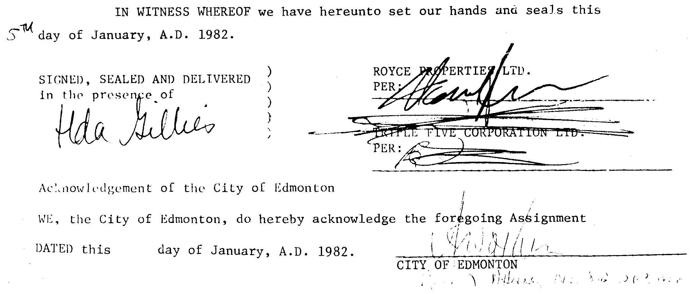 DC2 (I) C98 January 1982 Signature