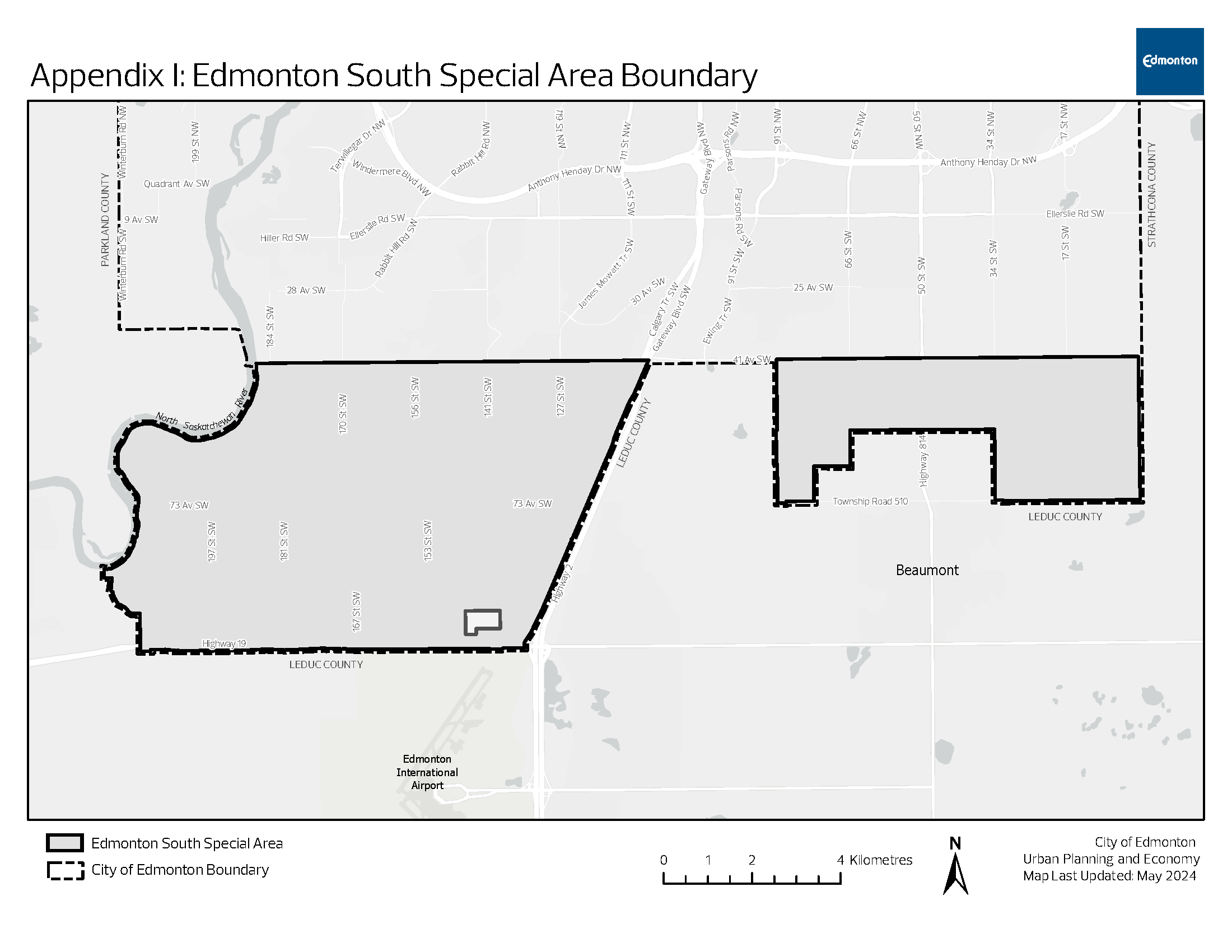 Edmonton South Special Area Map Image